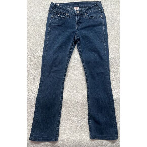 True Religion Dark Wash Jeans RN#112790 CA#30427 World Tour Size 28  Black Label - Picture 1 of 10